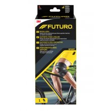 Futuro Rodillera - L (43.2 - 48.3cm) - Uso de Alto Rendimiento - Forma Anatomica - Transpirable - Color Gris Oscuro