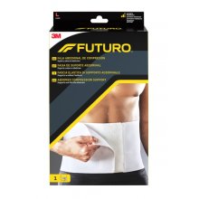 Futuro Faja Abdominal de Compresion - Talla L (106.7 - 132.1cm) - Forma Anatomica - Transpirable - Color Blanco
