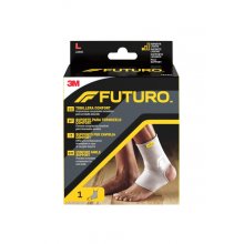Futuro Comfort Tobillera - Talla L (38.1 - 44.5cm) - Transpirable - Elastico - Color Gris