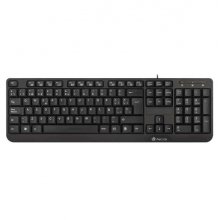 NGS Teclado con 12 Teclas Multimedia - Cable de 1.4m - QWERTY Italiano - Color Negro