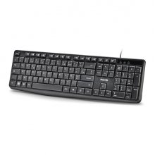 NGS Funky V4 Teclado USB - AZERTY FR - 12 Teclas Multimedia - Teclas de Membrana Silenciosas - Inclinacion Ajustable - Cable 1.5m - Color Negro