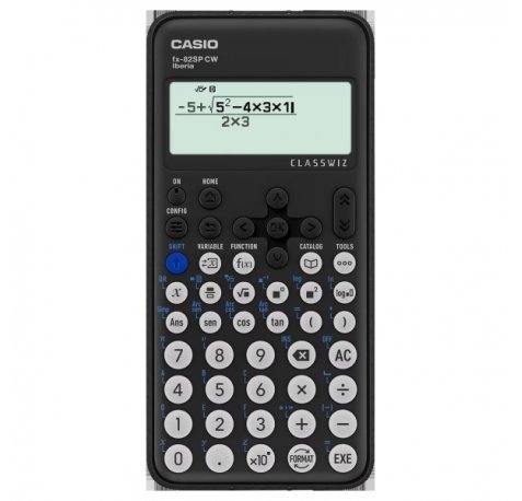 Casio Iberia Classwiz FX-82SP Calculadora Cientifica Pantalla LCD 12 Digitos - Mas de 300 Funciones - Simplificacion Fracciones, Calculos Fraccionarios, Division Entera etc... - Tapa Protectora - Color Negro