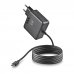 NGS GAN 100Wâ??C Cargador de Pared GaN 100W - USBâ??C - PD3.0 PPS - Carga Inteligente para Portatil/Tablet/Smartphone - Proteccion contra Sobrecarga y Cortocircuitos - Cable 1.5m - Color Negro