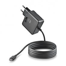 NGS GAN 65Wâ??C Cargador de Pared GaN 65W - USBâ??C - PD3.0 PPS - Carga Inteligente para Portatil/Tablet/Smartphone - Proteccion contra Sobrecarga y Cortocircuitos - Cable 1.5m - Color Negro