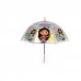 Safta Gabby's Dollhouse Party Paraguas Automatico de 76cm - 8 Paneles - Asa y Punta de PVC - POE Transparente - Nervios de Acero de 8mm - Color Transparente