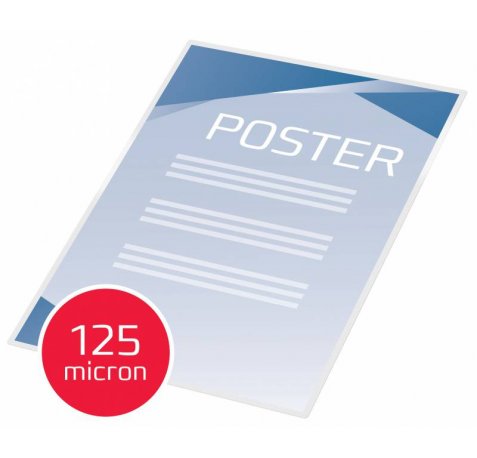 GBC Carteras Plastificacion Autoadhesivas A3 2x125 Micras Brillo (100) Transparente
