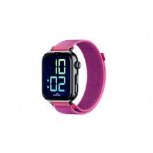 Savefamily Reloj Inteligente Smartwatch Infantil SaveWatch Plus 2 - Pantalla Amoled - Carcasa Negra - Correa Tela frambuesa