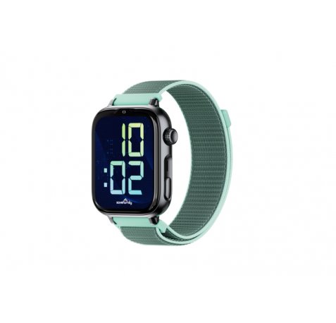 Savefamily Reloj Inteligente Infantil SaveWatch Plus 2 - Pantalla Amoled - Carcasa Negra - Correa Tela Ocean