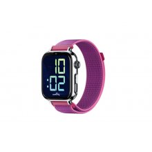 Savefamily Reloj Inteligente Smartwatch Infantil SaveWatch Plus 2 - Pantalla Amoled - Carcasa Plateada - Correa Tela Frambuesa