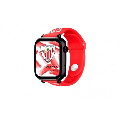 Savefamily Reloj Inteligente Infantil Savewatch Plus Edicion Athletic Club con GPS y Llamada - Correa Silicona Roja