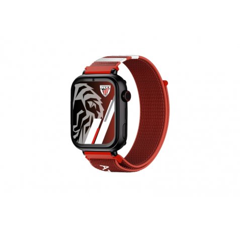 Savefamily Reloj Inteligente Infantil Savewatch Plus Edicion Athletic Club con GPS y Llamada - Correa Tela Roja