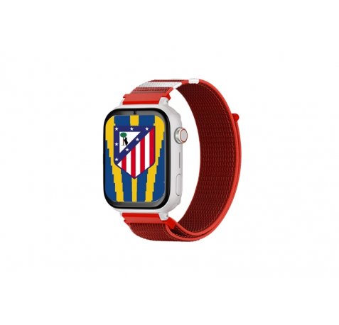 Savefamily Reloj Inteligente Smartwatch Infantil Savewatch Plus Edicion Atletico de Madrid con GPS y Llamada - Correa Tela Roja