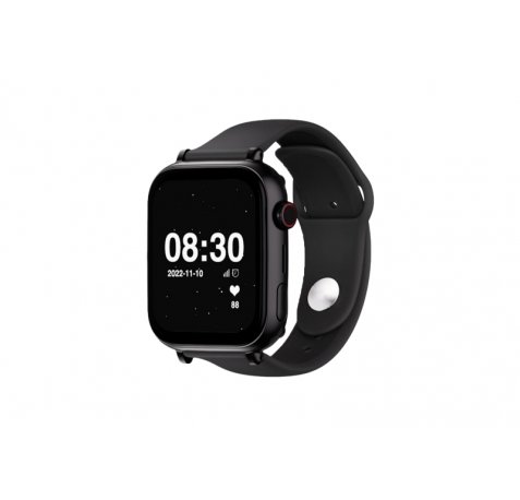 Savefamily Reloj Inteligente Infantil SaveWatch Plus con GPS y Llamada - IP67 - Boton SOS - Carcasa Negra - Correa Silicona Negra