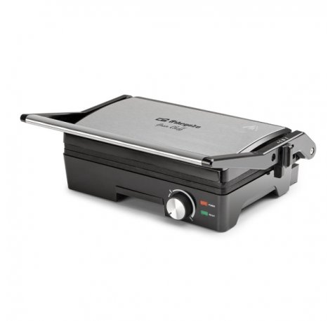 Orbegozo GR 3810 Grill Inoxidable - Cocina sin Aceite - Placas Abatibles 180Âº - Termostato Regulable - Placa Antiadherente - Potencia 1600W