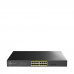 Cudy Switch Administrado de 18 Puertos - Capacidad Conmutacion 36Gbps - 16x RJ45 PoE+ - 2x Gigabit SFP - Reinicio Automatico - Vigilancia IGMP - Prevencion de Bucles - 440x220x44mm - Color Negro