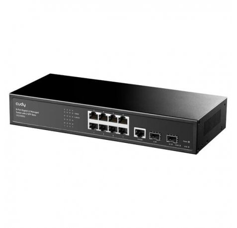 Cudy GS2008S2 Switch Administrado L2 Gigabit de 8 Puertos con 2 Puertos Gigabit SFP
