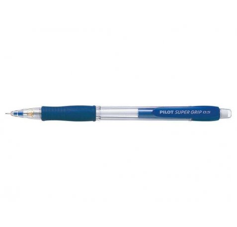 Pilot Portaminas SuperGrip H-185 - Trazo 0.5mm - Mina HB - Cuerpo Azul (12 uds)