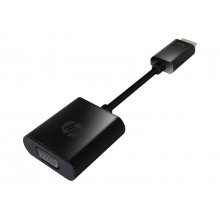HP Adaptador HDMI a VGA - Soporta Resoluciones 720p y 1080p - Conector HDMI Macho a VGA Hembra - DiseÃ±o Compacto y PortÃ¡til - Compatible con Ultrabook y PortÃ¡tiles HP - Color Negro