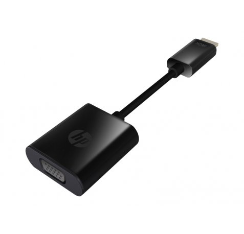 HP Adaptador HDMI a VGA - Soporta Resoluciones 720p y 1080p - Conector HDMI Macho a VGA Hembra - DiseÃ±o Compacto y PortÃ¡til - Compatible con Ultrabook y PortÃ¡tiles HP - Color Negro