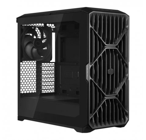 Cooler Master HAF II 500 Caja E-ATX- Ventana Lateral - 2 ventiladores frontales de 220mm - 1 ventilador trasero de 180mm- 2x USB-A 3.2 1x USB-C 3.2 1x Audio y Micro- Frontal Mesh - Color Negro