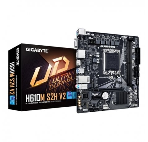 Gigabyte H610M S2H V2 Placa Base Intel1700 2x DDR5 - M.2, SATA, PCIe4.0 - HDMI, DisplayPort, VGA, RJ-45, USB 3.2 - MicroATX