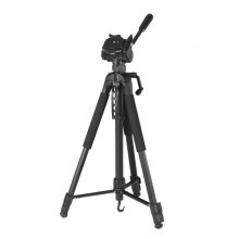 Hama Tripode para Camara con Rosca 1/4" - Peso Max 5kg - Altura hasta 170cm - Soporte para Smartphone y Tablet - Manivela en Columna Central - Aluminio - Soporte de Liberacion Rapida - Color Negro