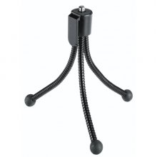 Hama Flexi Tripode Mini para Camara con Rosca 1/4" - Plegable - Altura Ajustable hasta 10cm - Peso Max 200g - Plastico - Color Negro