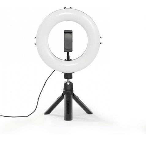 Hama SpotLight Smart 80 II Aro de Luz LED para Smartphones - Diametro 21cm - Temperatura de Color Ajustable