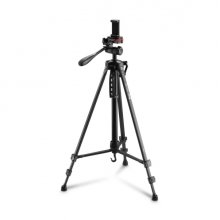 Hama Star 153 3D Tripode para Camara y Smartphone - Peso Max 990g - Altura Ajustable hasta 153cm - Manivela en Columna Central - Aluminio - Cabezal de 3 Vias - Color Negro