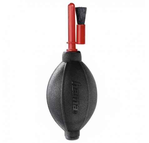 Hama Dust Ex Brush 55 Soplador para Limpieza de Lentes - Incluye Cepillo - Color Rojo