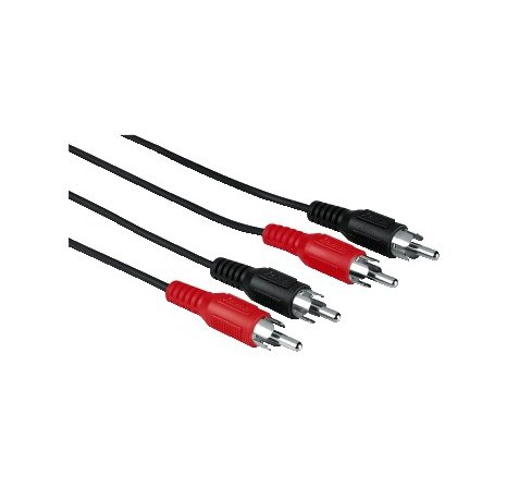 Hama Cable de Audio RCA - Doble Conector Macho - Longitud 1.2m - Color Negro