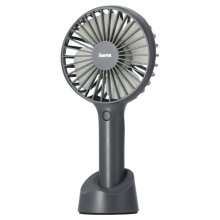 Hama Ventilador Portatil - Recargable - 3 Velocidades - Color Gris