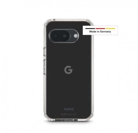 Hama Extreme Protect Funda Google Pixel 9A - Antideslizante - Policarbonato - Proteccion D3O - Bordes Elevados - Color Transparente