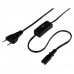 Hama Cable de Alimentacion Acodado CEE7/16 Macho - Hembra C7 - Longitud 2m - Seccion 0.75mm2 - Color Negro