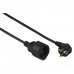Hama Â Cable de Alimentacion Alargador Acodado - Potencia Maxima 3680W - Longitud 2m - Seccion 1.5mm2 - Schuko CEE7 - Color Negro