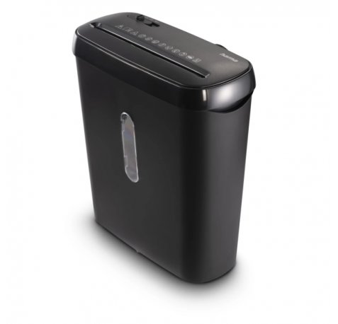 Hama Basic S6 Destructora de Papel Manual - Potencia 150W - Deposito 8L - Destruye hasta 7 Hojas - Velocidad 2.8m/min - Corte en Tiras P-2 - 28.5x13.5x32.2cm - Color Negro