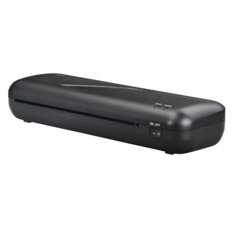 Hama Plastificadora A4 - Laminas hasta 0.6mm - Velocidad Laminacion 230mm/min - Calentamiento en 4 Minutos - Boton de Liberacion - 33x10.6x6cm - Color Negro