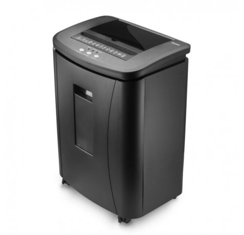 Hama Safe Auto M1200 Destructora de Papel Automatica - 80W - de 25L - Velocidad 2.5m/min - Corte Transversal P-4 - Apto CDs/DVD - Destruye Bandas Magneticas y Tarjetas - 37x26x52.3cm - Color Negro