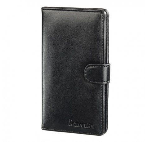 Hama Vegas Estuche para Tarjetas de Memoria SD y Micro-SD - Capacidad hasta 12 Tarjetas - Cuero - 8x1.6x13.7cm - Color Negro