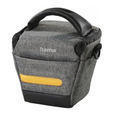 Hama Trinidad Funda para Camara - Poliester Reciclado - Asa para Cinturon - Asa de Mano - 13.5x9.5x12cm - Color Gris