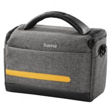 Hama Terra Funda para Camara - Poliester Reciclado - Adaptable a Maleta - Compartimento Separado para Objetivo - Asa de Mano - 23x9.5x14cm - Color Gris