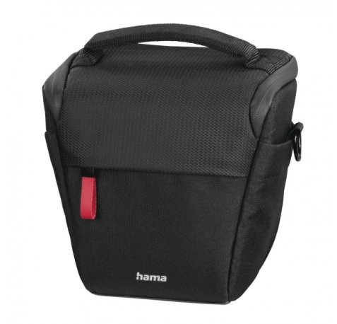 Hama Matera Funda para Camara - Poliester Reciclado - Asa para Cinturon - Asa de Mano - 16x10x16cm - Color Negro