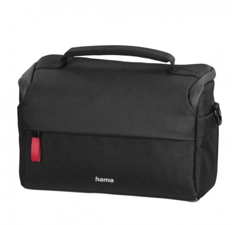 Hama Matera Funda para Camara - Poliester Reciclado - Adaptable a Maleta - Compartimentos Separados para Objetivos - Asa de Mano - 23x9.5x14cm - Color Negro