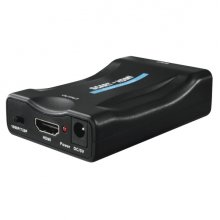 Hama Essential Conversor Analogico a Digital - Full HD - Cable 0.74m - Euroconector - HDMI - 8.8x2.5x5.7cm - Color Negro