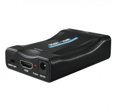 Hama Essential Conversor Analogico a Digital - Full HD - Cable 0.74m - Euroconector - HDMI - 8.8x2.5x5.7cm - Color Negro