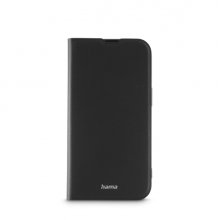 Hama Daily Protect Funda para iPhone 16E - Antideslizante - Cierre Magnetico - Antihuellas - Poliuretano Termoplastico - Funcion de Soporte - Bordes Elevados - Color Negro