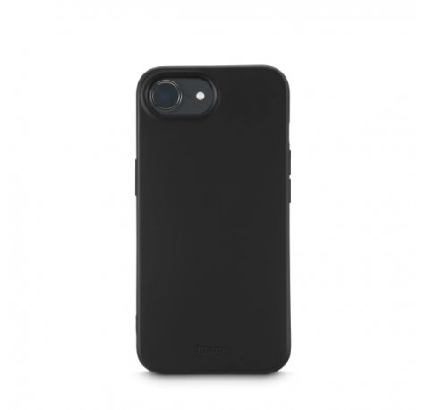 Hama Fantastic Feel Funda para iPhone 16E - Poliuretano Termoplastico - Bordes Elevados - Color Negro