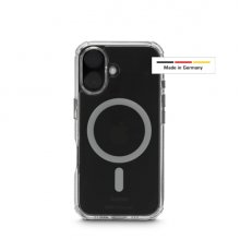 Hama Extreme Protect Funda para iPhone 16 - Magnetico - Antideslizante - Policarbonato - Proteccion D3O - Bordes Elevados - Color Transparente