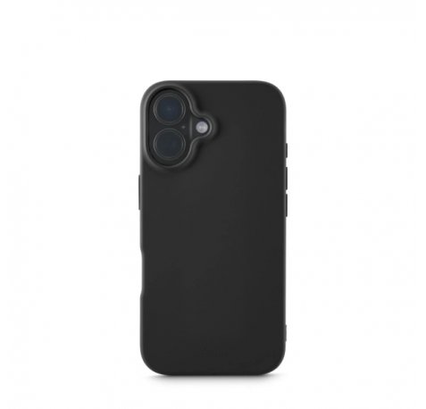 Hama Fantastic Feel Funda para iPhone 16 - Antiadherente Anti-Suciedad - Poliuretano Termoplastico - Bordes Elevados - Color Negro