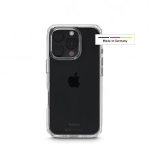 Hama Extreme Protect Funda para iPhone 16 Pro - Antideslizante - Policarbonato - Proteccion D3O - Bordes Elevados - Color Transparente